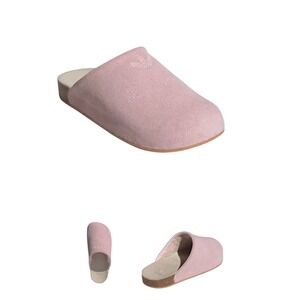 Adidas Adimule W Clear Pink Suede Faux Fur Slides Mules JP8731 Womens 8 NEW